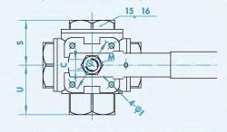 VALVULA BOLA 3 VIAS 15 INOX 316 L90 RB ROSCA GAS MP 3/4